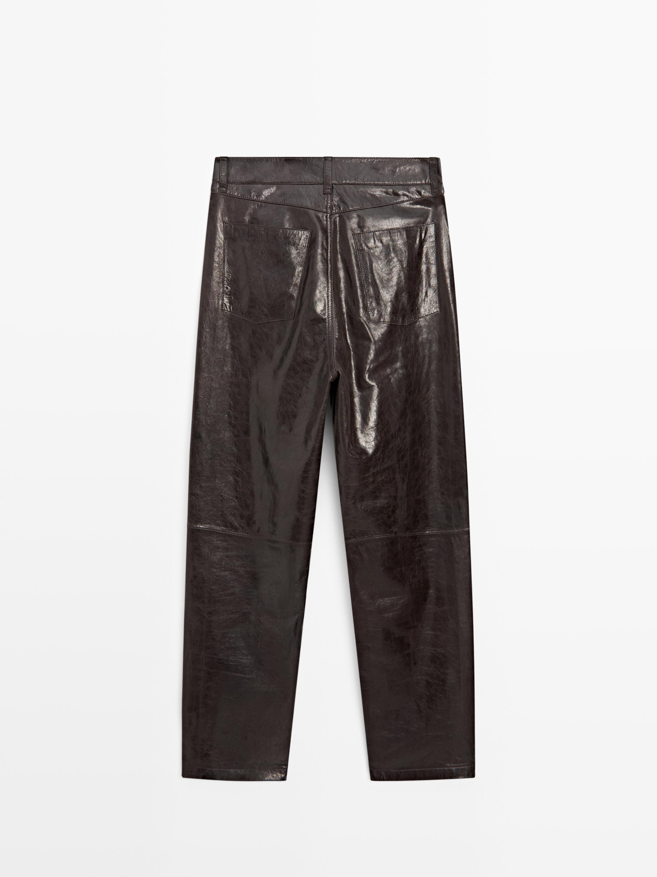 Pantalon en cuir nappa